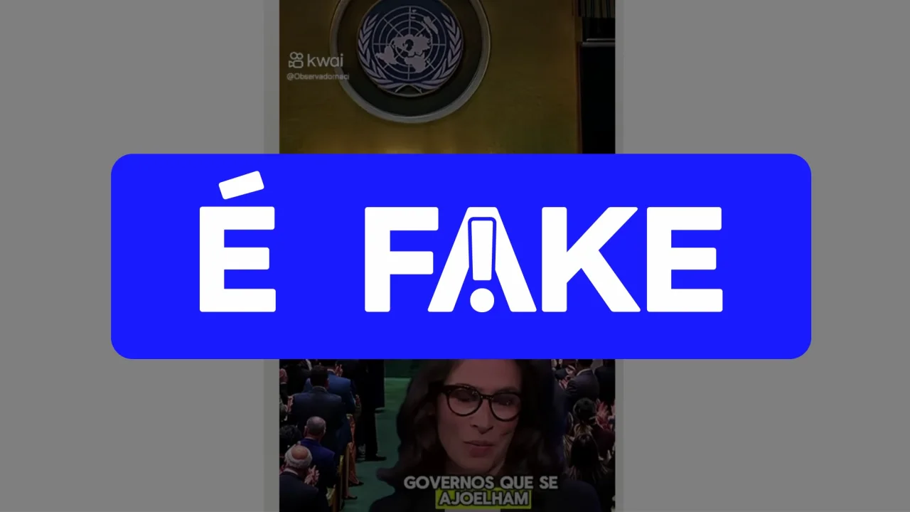É #FAKE que Renata Vasconcellos, do 'Jornal Nacional', elogiou discurso de Lula na Assembleia da ONU em 2025