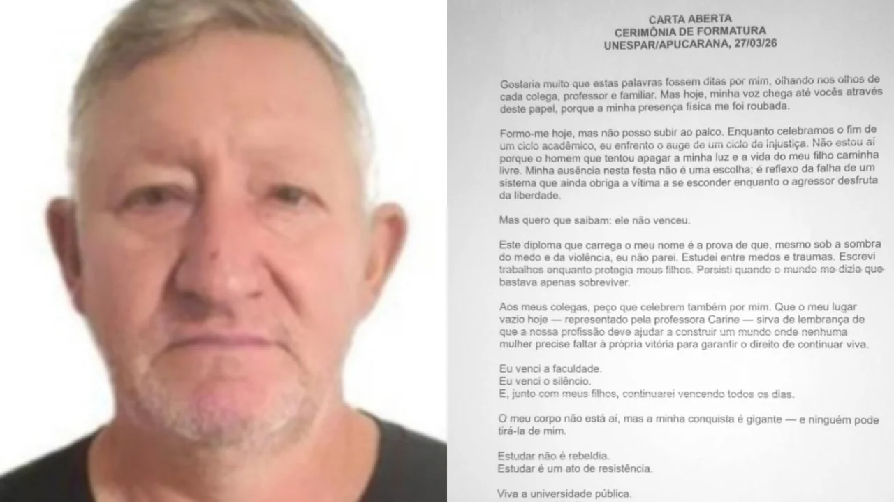 Mulher que não pôde participar da própria formatura no PR por medo do ex relata privações enquanto homem está foragido: 'Sinto falta de paz'