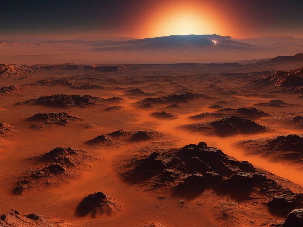 Marte apresenta céu avermelhado e pôr do sol com tonalidade azulada, explica NASA