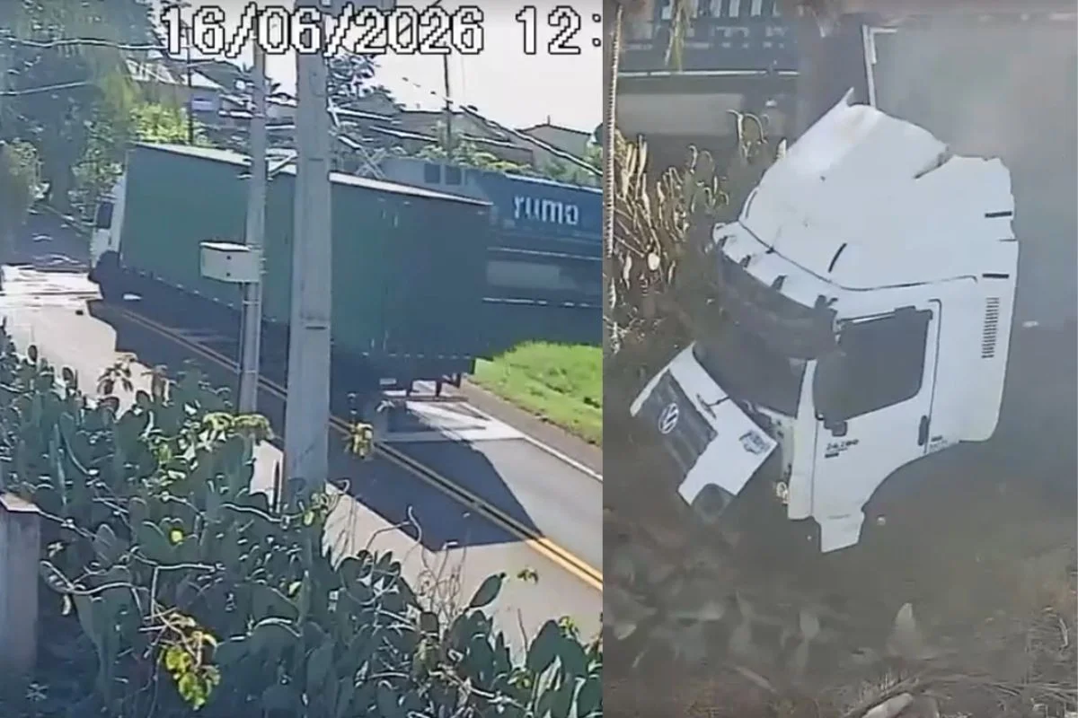 Caminhoneiro que morreu no Paraná atingido por trem estava a 100 metros do local onde iria parar