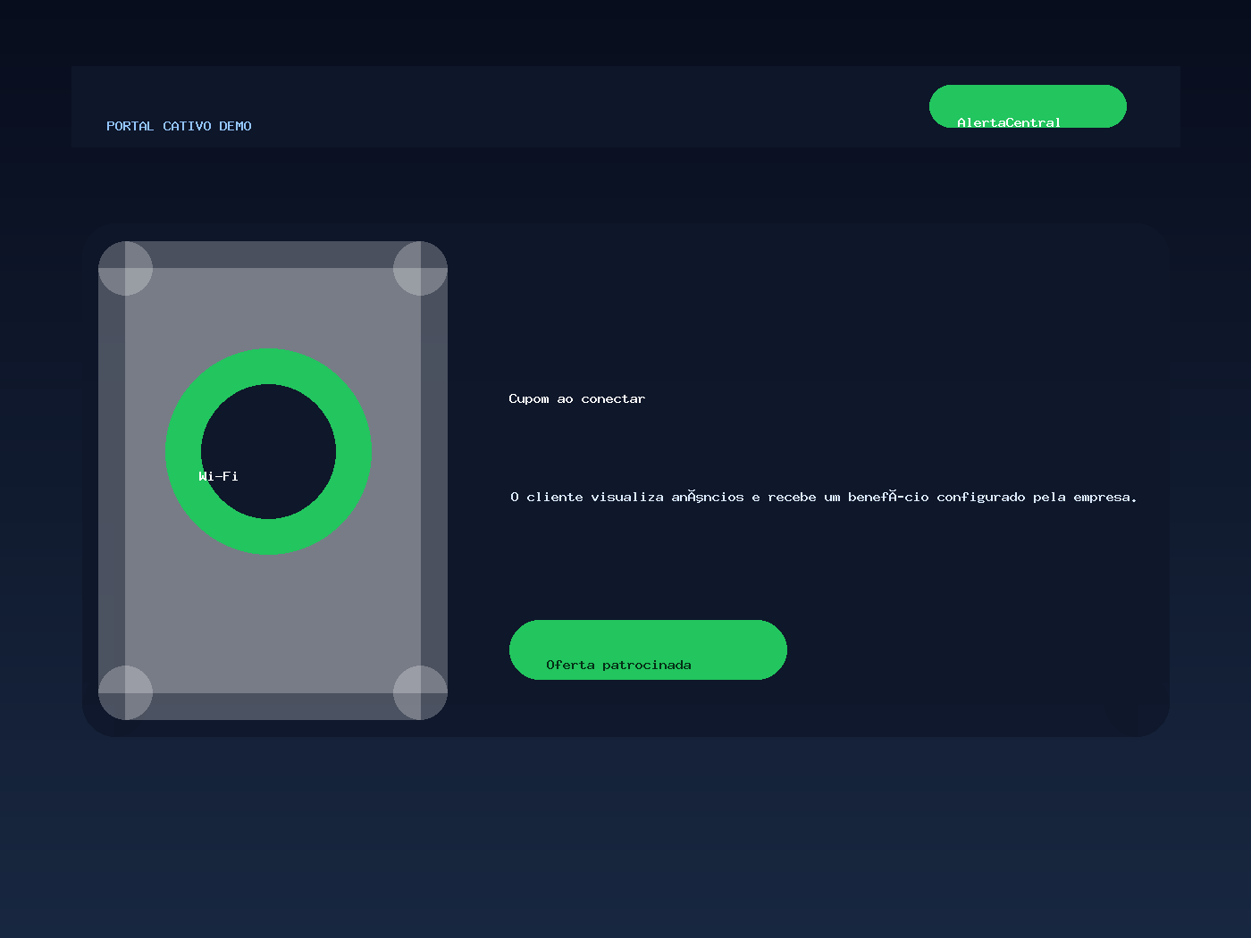 Cupom demo do Portal Cativo